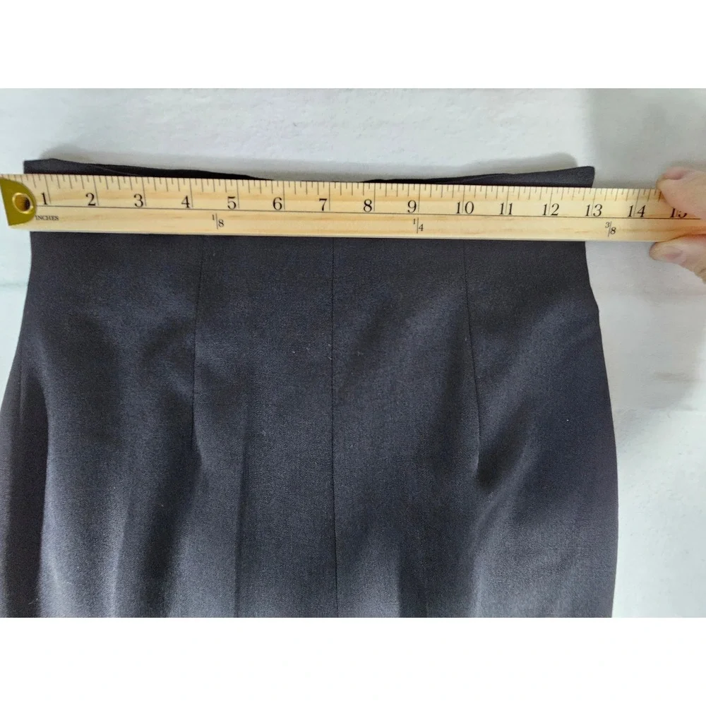Nordstrom Savvy‎ Black 100% Wool High Waisted Tapered Pants Womens Size 6 USA